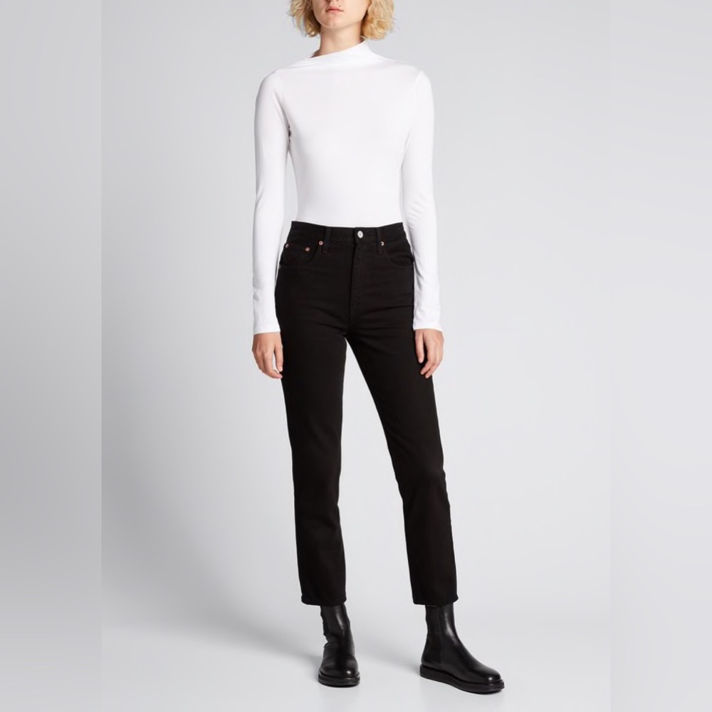 TRAVE Kai High Rise Cigarette Jeans in Paint It Black Size 29